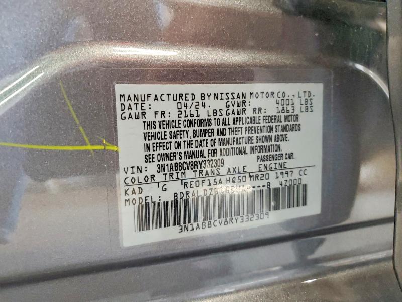 58770686 :رقم المزاد ، 3N1AB8CV8RY332309 vin ، 2024 Nissan Sentra مزاد بيع