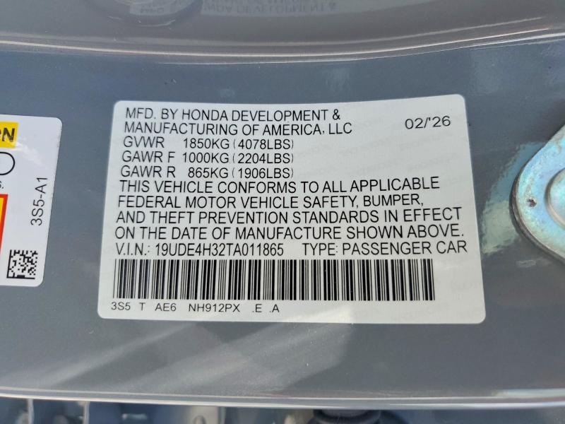 Aukcja sprzedaży 2026 Acura Integra, vin: 19UDE4H32TA011865, numer aukcji: 57418286