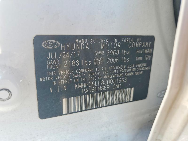 2018 Hyundai Elantra Gt მანქანა იყიდება აუქციონზე, vin: KMHH35LE8JU031663, აუქციონის ნომერი: 57625236