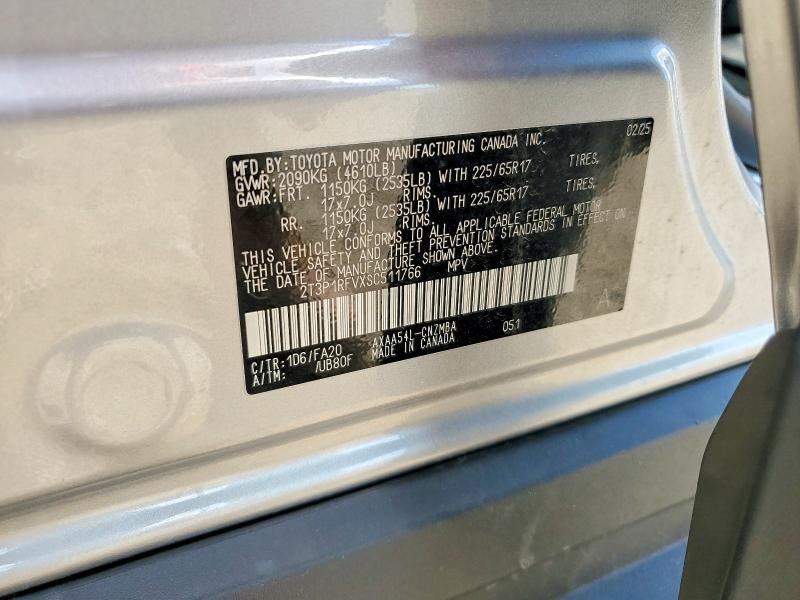 2025 Toyota Rav4 მანქანა იყიდება აუქციონზე, vin: 2T3P1RFVXSC511766, აუქციონის ნომერი: 55686326