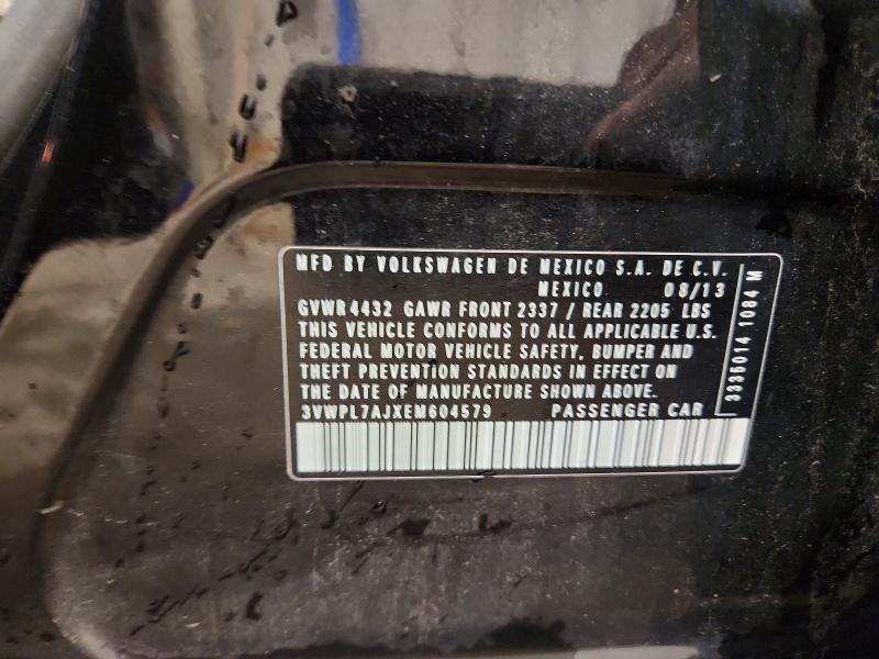 Aukcja sprzedaży 2014 Volkswagen Jetta, vin: 3VWPL7AJXEM604579, numer aukcji: 57878106