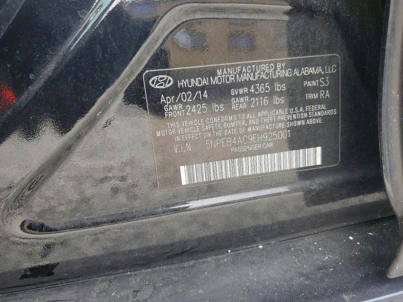 58402216 :رقم المزاد ، 5NPEB4AC9EH925001 vin ، 2014 Hyundai Sonata مزاد بيع