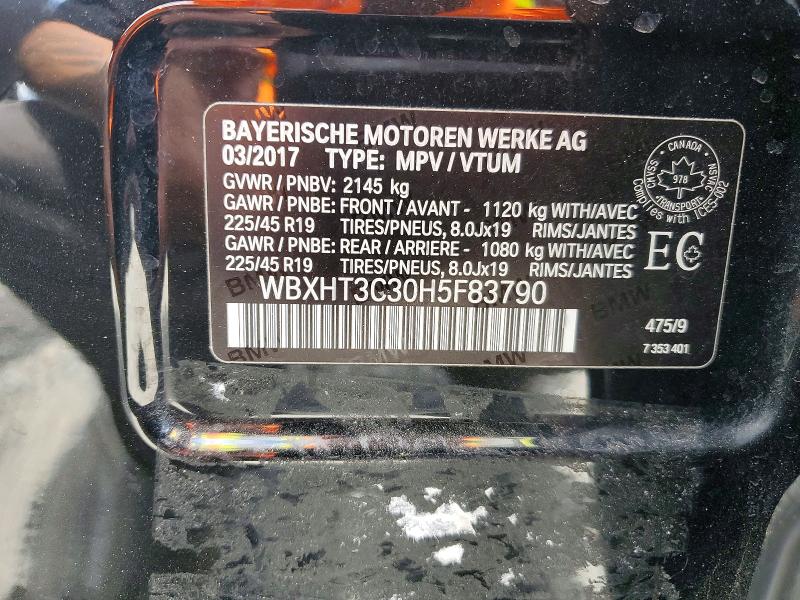 Продажа на аукционе авто 2017 Bmw X1, vin: WBXHT3C30H5F83790, номер лота: 55656866