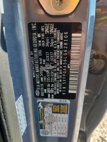 55598086 :رقم المزاد ، 5XYPG4A56LG628106 vin ، 2020 Kia Sorento مزاد بيع