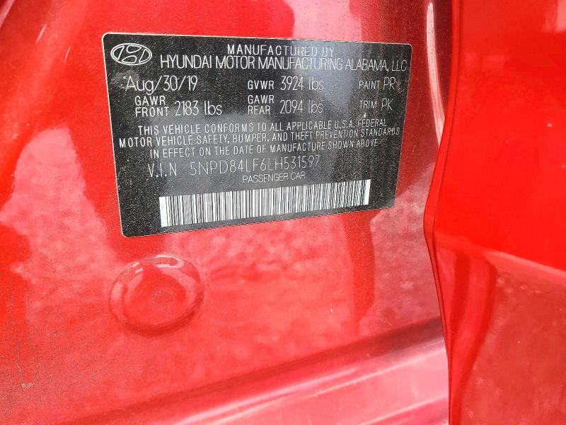Продаж на аукціоні авто 2020 Hyundai Elantra, vin: 5NPD84LF6LH531597, номер лоту: 59183886