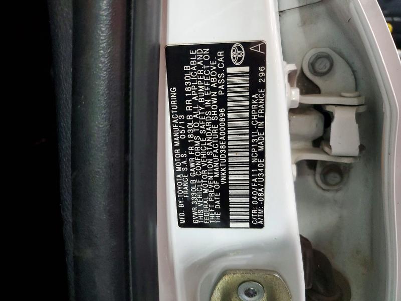 Продажа на аукционе авто 2014 Toyota Yaris, vin: VNKKTUD38EA000896, номер лота: 58193386