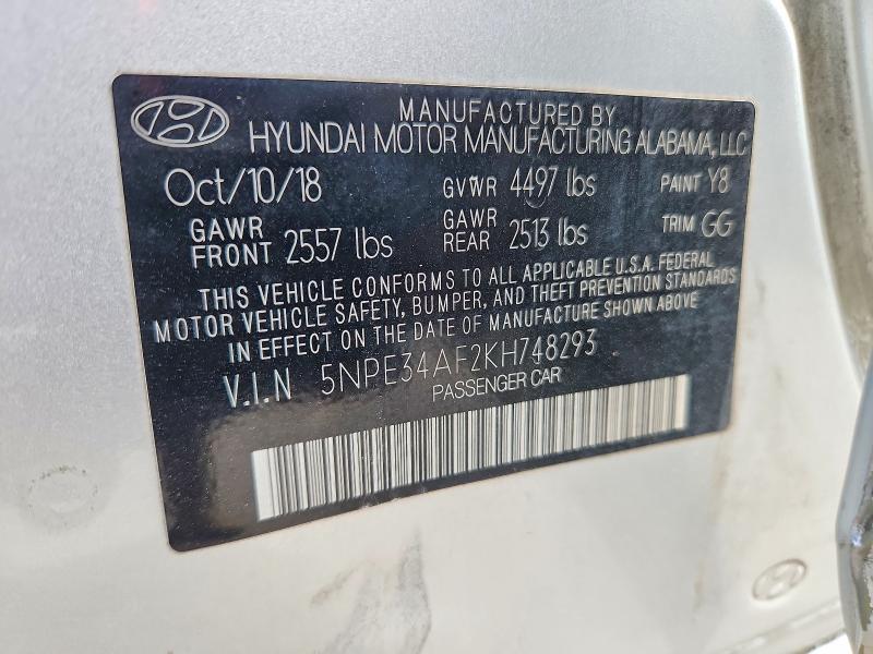 Продажа на аукционе авто 2019 Hyundai Sonata, vin: 5NPE34AF2KH748293, номер лота: 55494986