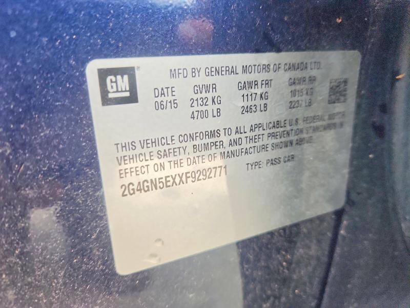 2015 Buick Regal მანქანა იყიდება აუქციონზე, vin: 2G4GN5EXXF9292771, აუქციონის ნომერი: 54480956