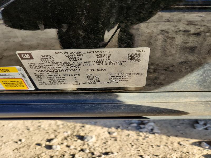56048816 :رقم المزاد ، 1GNKRGKD8HJ307419 vin ، 2017 Chevrolet Traverse مزاد بيع