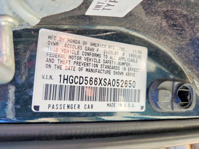Aukcja sprzedaży 1995 Honda Accord, vin: 1HGCD566XSA052650, numer aukcji: 58475046