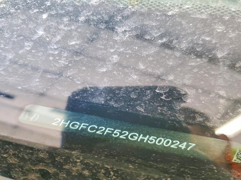 Продажа на аукционе авто 2016 Honda Civic, vin: 2HGFC2F52GH500247, номер лота: 56180216