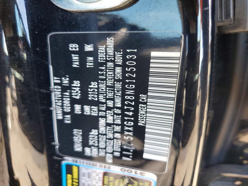 56949296 :رقم المزاد ، 5XXG14J28NG125031 vin ، 2022 Kia K5 مزاد بيع