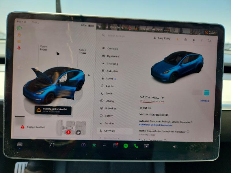 Продажа на аукционе авто 2022 Tesla Model Y, vin: 7SAYGDEF5NF390141, номер лота: 56101276