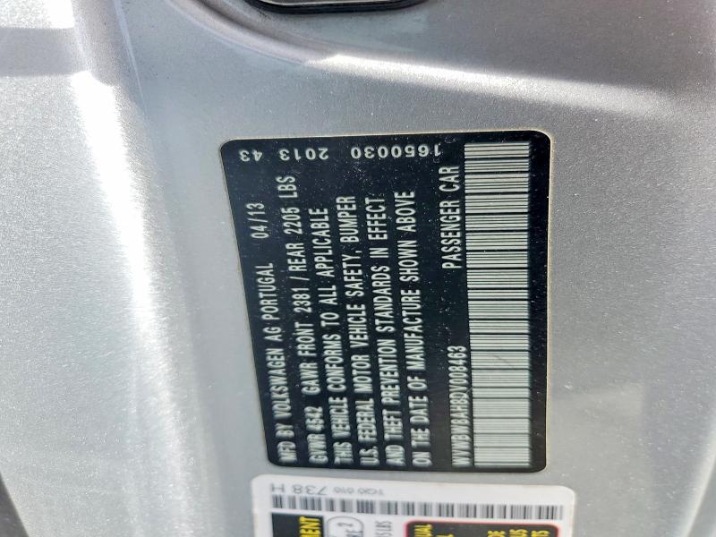 58030696 :رقم المزاد ، WVWBW8AH8DV008463 vin ، 2013 Volkswagen Eos مزاد بيع