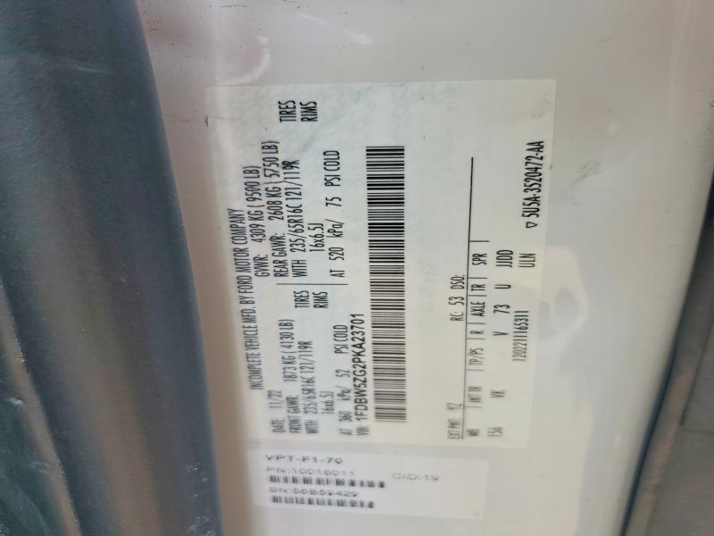 55898706 :رقم المزاد ، 1FDBW5ZG2PKA23701 vin ، 2023 Ford Transit مزاد بيع