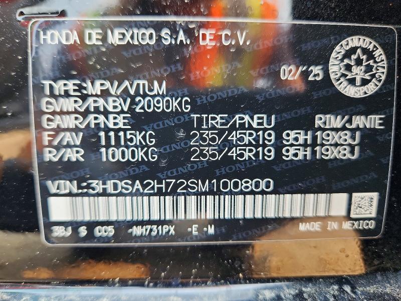 Продажа на аукционе авто 2025 Acura Adx, vin: 3HDSA2H72SM100800, номер лота: 59113576