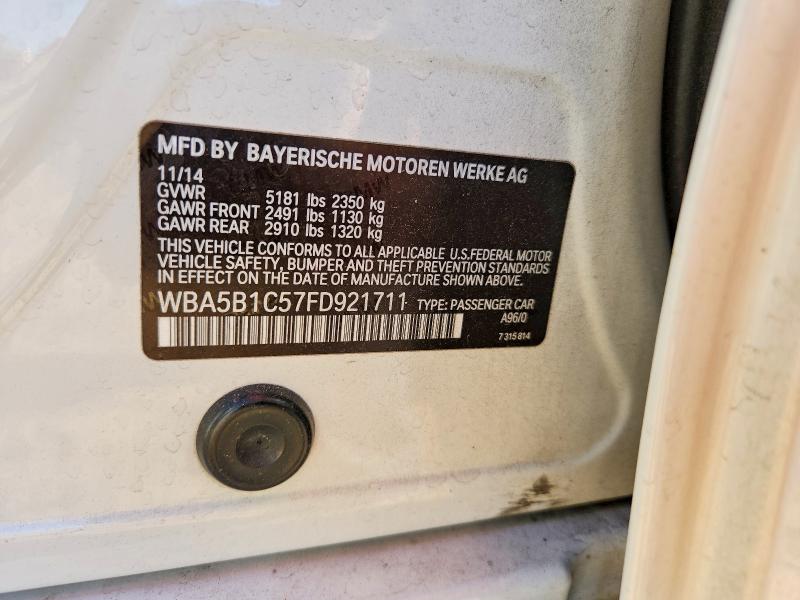 Продаж на аукціоні авто 2015 Bmw 535, vin: WBA5B1C57FD921711, номер лоту: 55844836