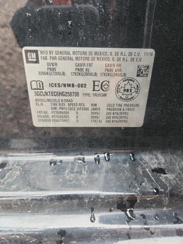 Продаж на аукціоні авто 2017 Chevrolet Silverado, vin: 3GCUKTEC6HG258708, номер лоту: 57300066