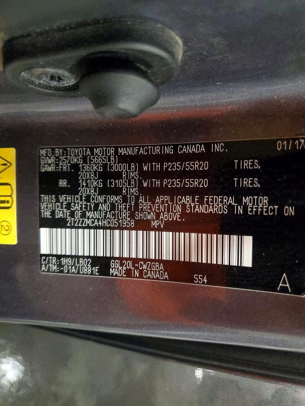 85460435 :رقم المزاد ، 2T2ZZMCA4HC051958 vin ، 2017 Lexus Rx 350 مزاد بيع