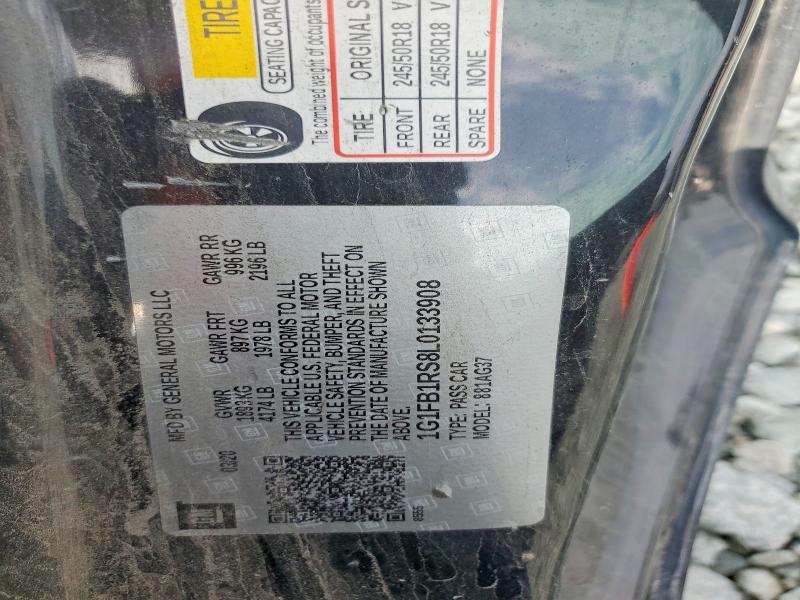 58371376 :رقم المزاد ، 1G1FB1RS8L0133908 vin ، 2020 Chevrolet Camaro مزاد بيع