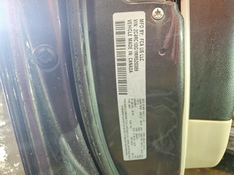 Aukcja sprzedaży 2021 Chrysler Voyager, vin: 2C4RC1DG1MR520389, numer aukcji: 58908896