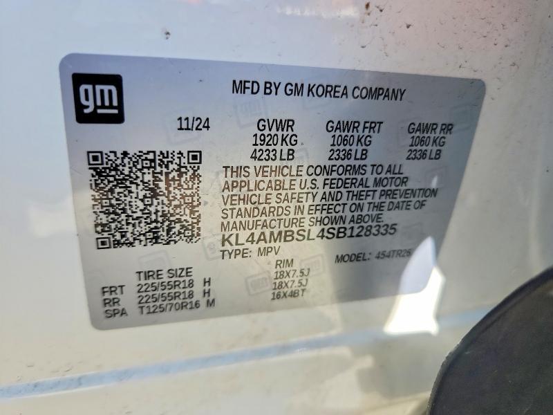 2025 Buick Encore Gx მანქანა იყიდება აუქციონზე, vin: KL4AMBSL4SB128335, აუქციონის ნომერი: 56089796
