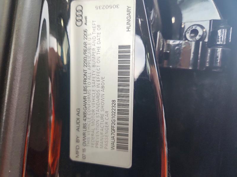 58771436 :رقم المزاد ، WAUA7GFF2G1022328 vin ، 2016 Audi A3 مزاد بيع