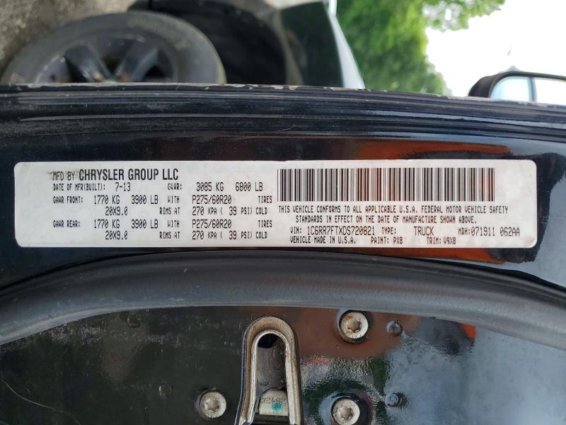 Auction sale of the 2013 Ram 1500, vin: 1C6RR7FTXDS720821, lot number: 58159876