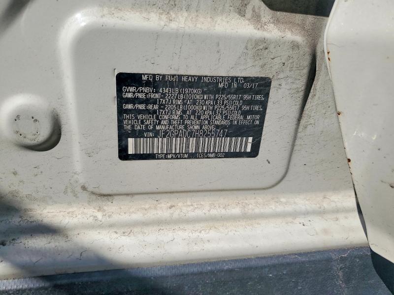 2017 Subaru Crosstrek მანქანა იყიდება აუქციონზე, vin: JF2GPADC7H8255747, აუქციონის ნომერი: 57471066