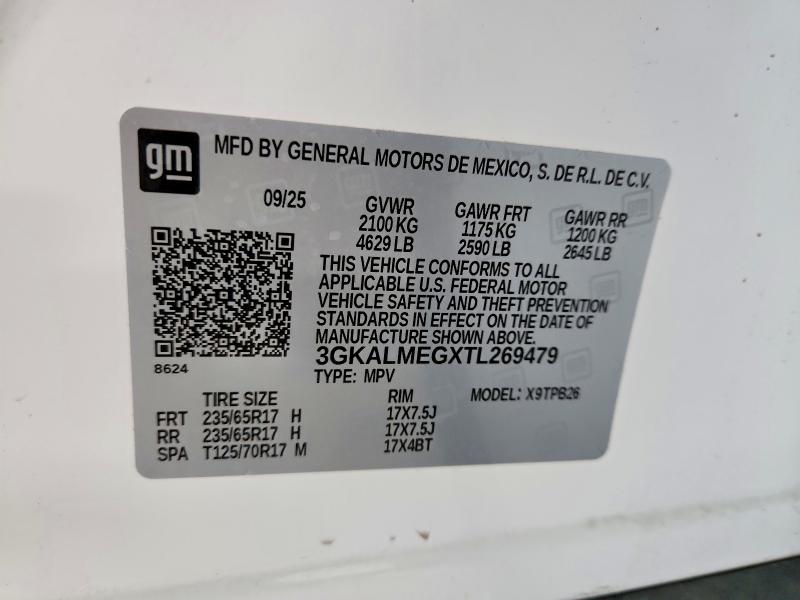 Aukcja sprzedaży 2026 Gmc Terrain, vin: 3GKALMEGXTL269479, numer aukcji: 56159406
