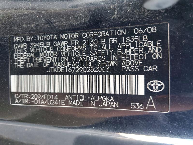 Продаж на аукціоні авто 2009 Scion Tc, vin: JTKDE167290282063, номер лоту: 56843556