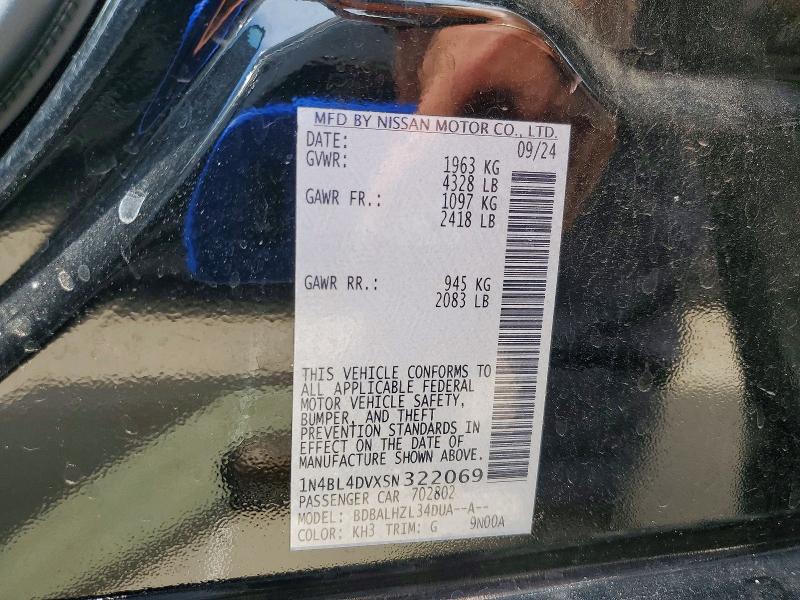 Aukcja sprzedaży 2025 Nissan Altima, vin: 1N4BL4DVXSN322069, numer aukcji: 57076506