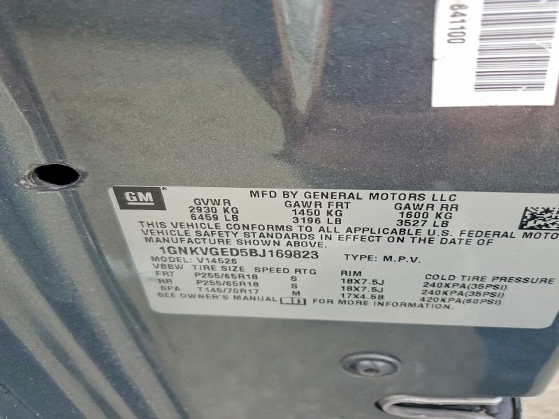 2011 Chevrolet Traverse მანქანა იყიდება აუქციონზე, vin: 1GNKVGED5BJ169823, აუქციონის ნომერი: 56622106