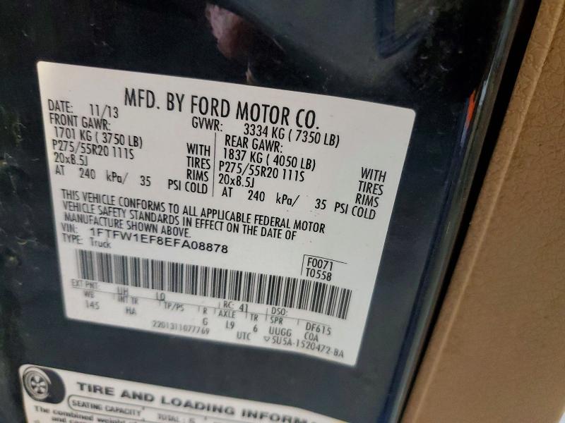 Aukcja sprzedaży 2014 Ford F150, vin: 1FTFW1EF8EFA08878, numer aukcji: 57470816