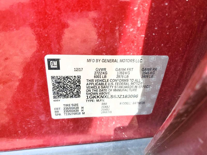 Продажа на аукционе авто 2018 Gmc Acadia, vin: 1GKKNXLS6JZ183096, номер лота: 57890876