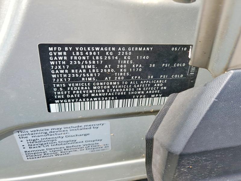 Продаж на аукціоні авто 2010 Volkswagen Tiguan, vin: WVGBV7AX9AW536261, номер лоту: 56786936
