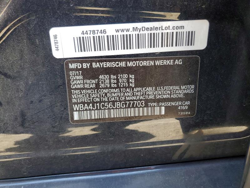Продажа на аукционе авто 2018 Bmw 430i, vin: WBA4J1C56JBG77703, номер лота: 57185006