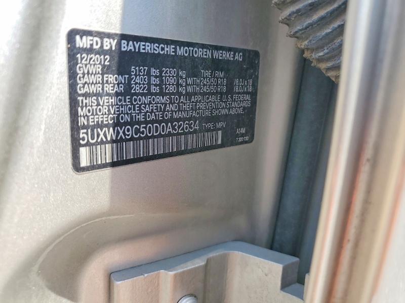 Продаж на аукціоні авто 2013 Bmw X3, vin: 5UXWX9C50D0A32634, номер лоту: 57927926