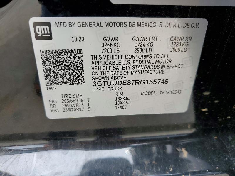 56771976 :رقم المزاد ، 3GTUUDE87RG155746 vin ، 2024 Gmc Sierra مزاد بيع