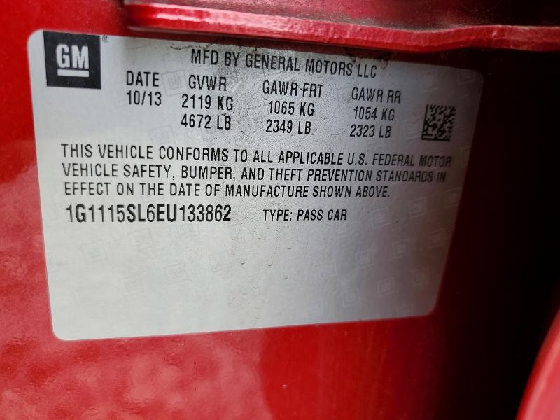 Продажа на аукционе авто 2014 Chevrolet Impala, vin: 1G1115SL6EU133862, номер лота: 58522636