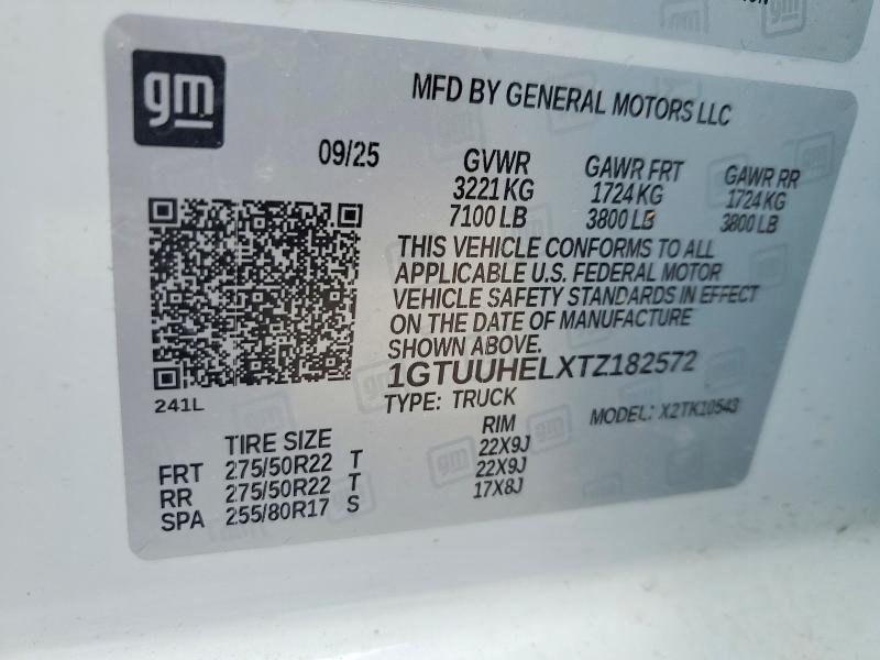 57311266 :رقم المزاد ، 1GTUUHELXTZ182572 vin ، 2026 Gmc Sierra مزاد بيع