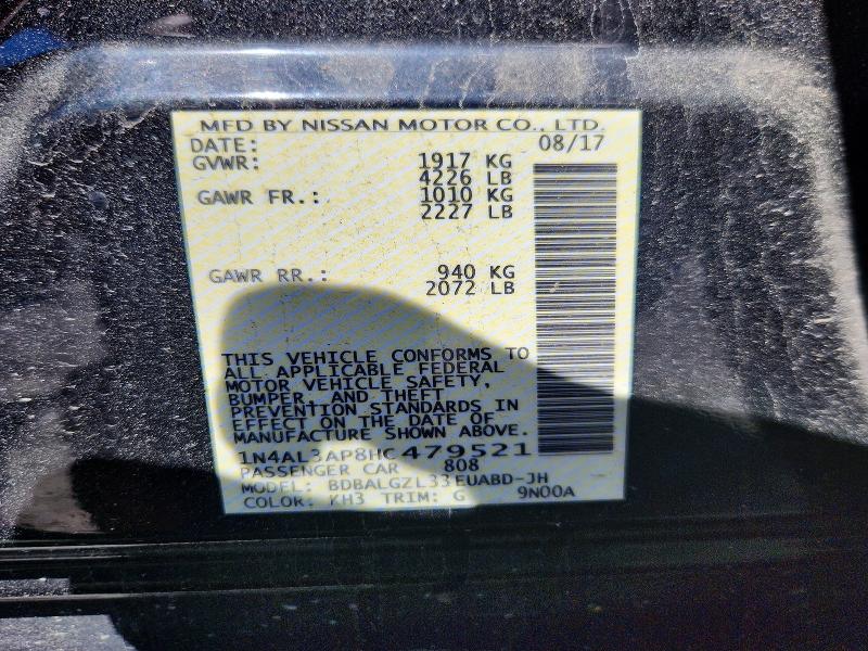 56410566 :رقم المزاد ، 1N4AL3AP8HC479521 vin ، 2017 Nissan Altima مزاد بيع