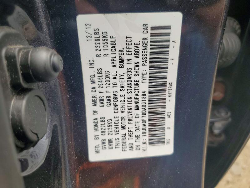 57029826 :رقم المزاد ، 19UUA9F70DA001884 vin ، 2013 Acura Tl مزاد بيع