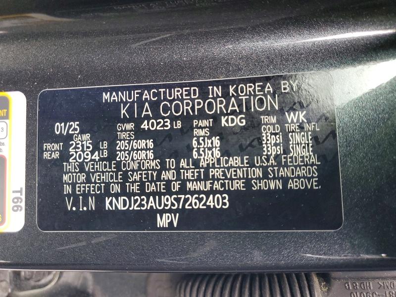53937536 :رقم المزاد ، KNDJ23AU9S7262403 vin ، 2025 Kia Soul مزاد بيع