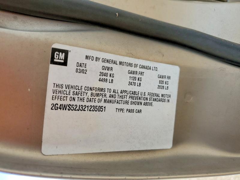 Продажа на аукционе авто 2002 Buick Century, vin: 2G4WS52J321235051, номер лота: 57081506