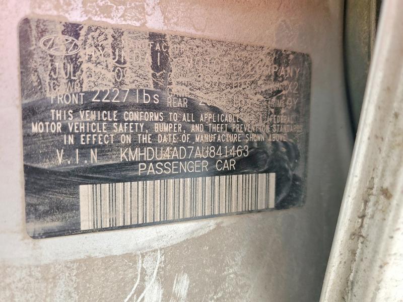 56034156 :رقم المزاد ، KMHDU4AD7AU841463 vin ، 2010 Hyundai Elantra مزاد بيع