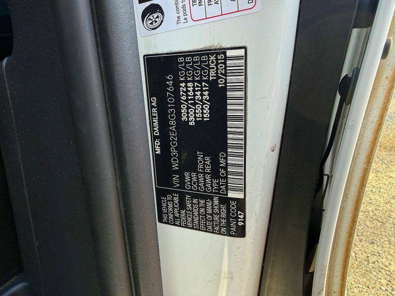Продаж на аукціоні авто 2016 Mercedes-benz Metris, vin: WD3PG2EA8G3107646, номер лоту: 56544486
