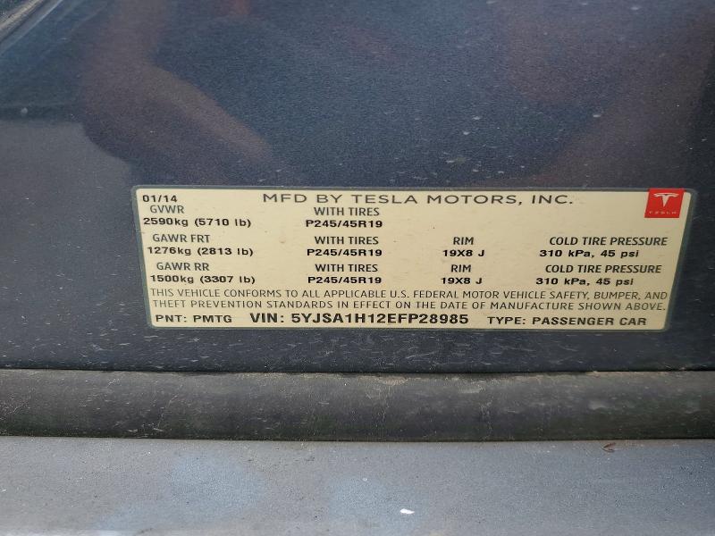 Продаж на аукціоні авто 2014 Tesla Model S, vin: 5YJSA1H12EFP28985, номер лоту: 56643726