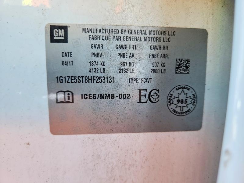 Aukcja sprzedaży 2017 Chevrolet Malibu, vin: 1G1ZE5ST8HF253131, numer aukcji: 55379866