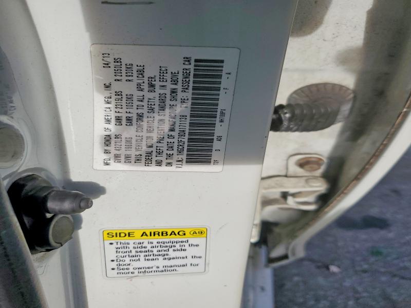 58443226 :رقم المزاد ، 1HGCR2F79DA171138 vin ، 2013 Honda Accord مزاد بيع